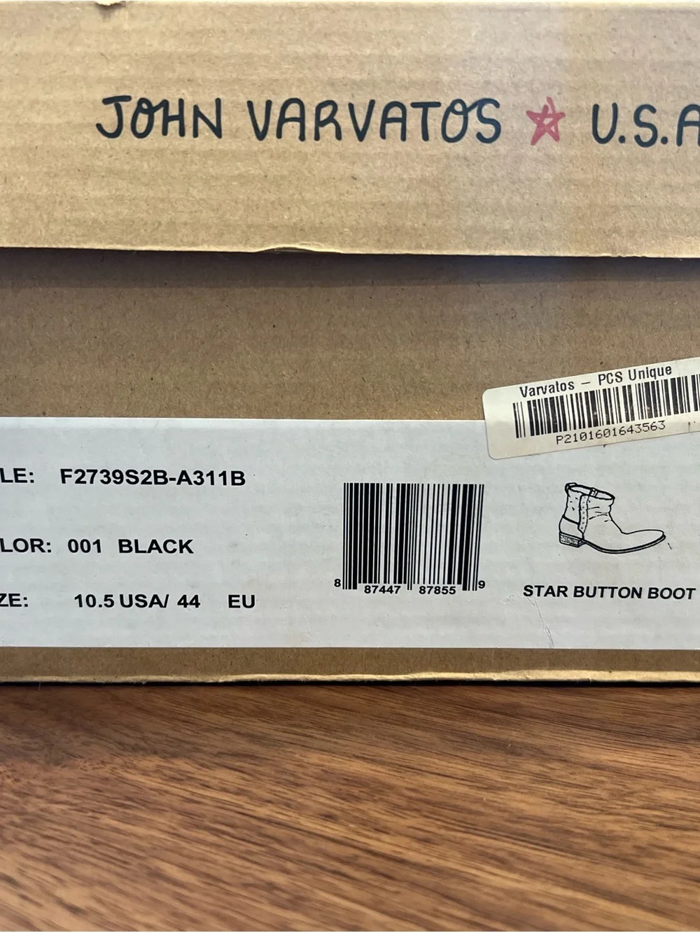 John Varvatos Black Leather Ankle Boots with Stud Details